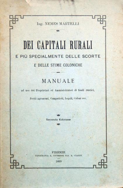 Dei capitali rurali e più specialmente delle scorte e delle …