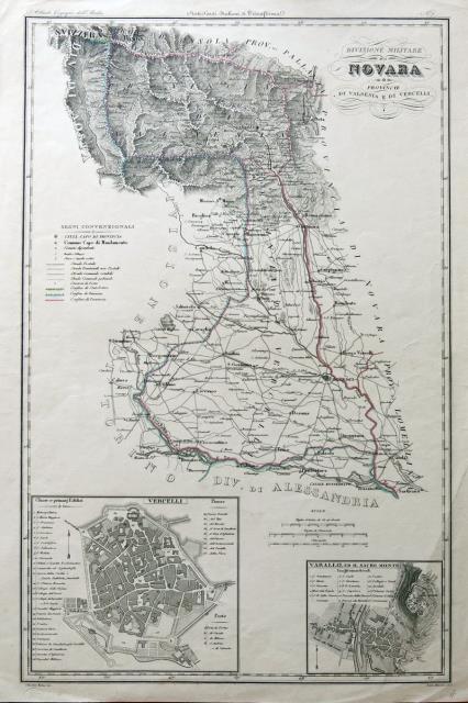 Divisione Militare di Novara. Province di Valsesia e di Vercelli.