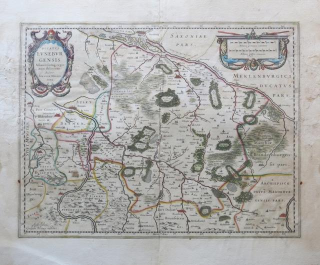 Ducatus Luneburgensis. Adiacentumque regionum delineatio. Auctore Iohanne Mellingero.