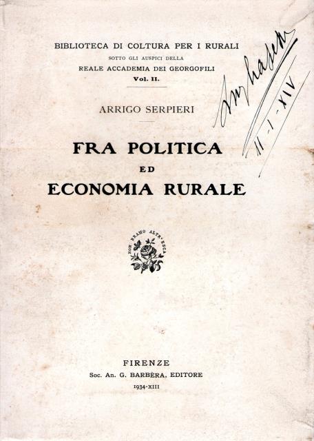 Fra politica ed economia rurale.