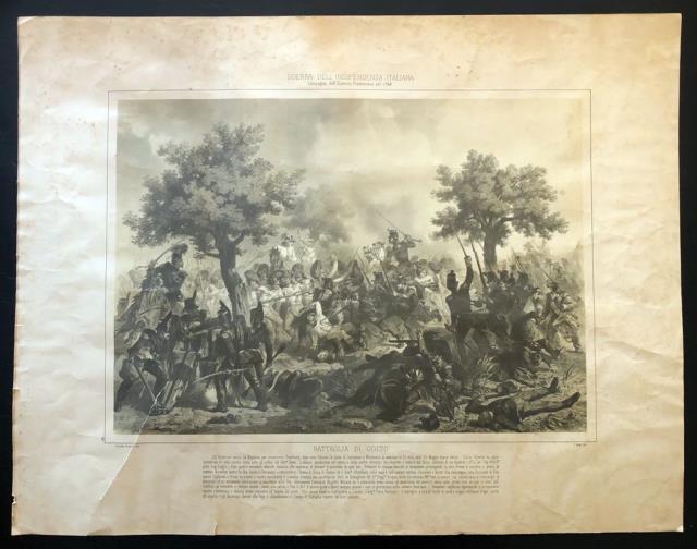 Guerra dell'Indipendenza Italiana. Campagna dell'Esercito Piemontese nel 1848. Battaglia di …