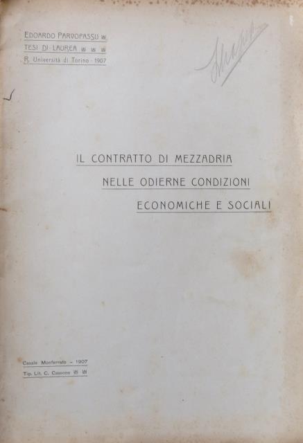 Il contratto di mezzadria nelle odierne condizioni economiche e sociali. …