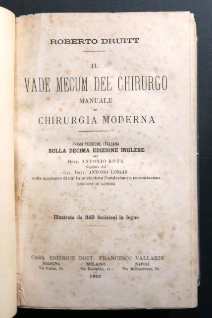 Il vade mecum del chirurgo. Manuale di chirurgia moderna.