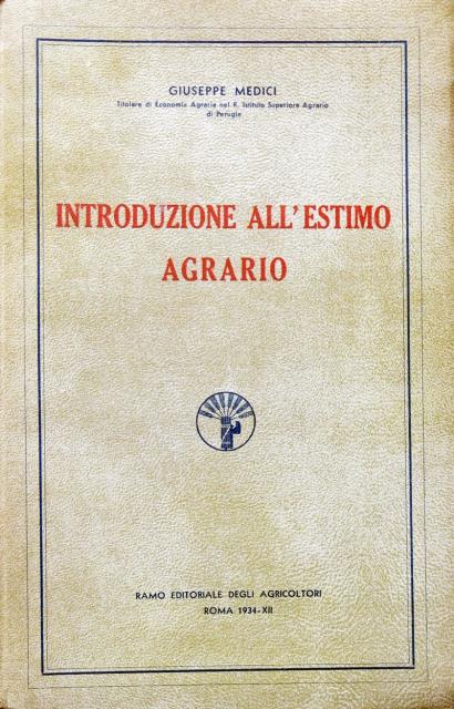 Introduzione all'estimo agrario.