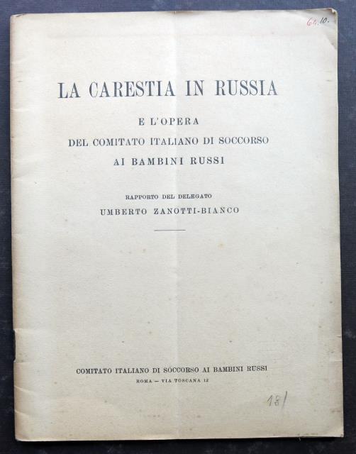 La carestia in Russia e l’opera del Comitato Italiano di …