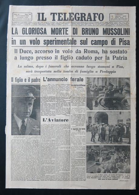 La gloriosa morte di Bruno Mussolini.