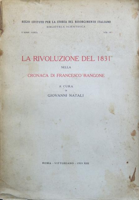 La rivoluzione del 1831 nella cronaca di Francesco Rangone.