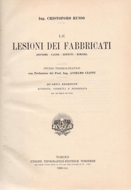 Le lesioni dei fabbricati (sintomi – cause – effetti – …