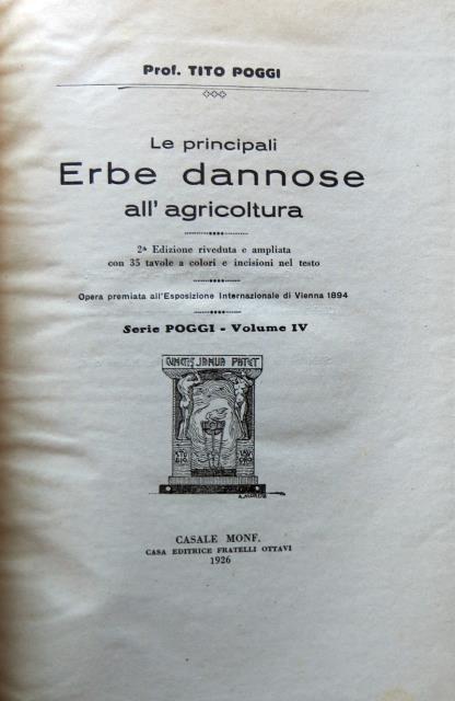 Le principali erbe dannose all'agricoltura.