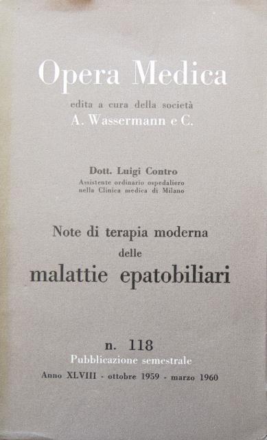 Note di terapia moderna delle malattie epatobiliari.