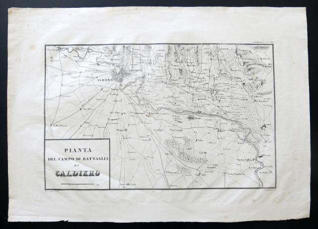 Pianta del campo di battaglia di Caldiero.