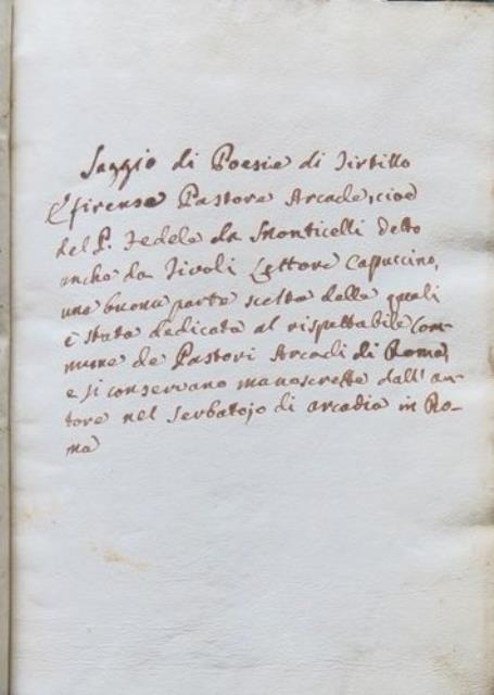 Saggio di poesie di Tirtillo Efirense Pastore Arcade, cioè del …