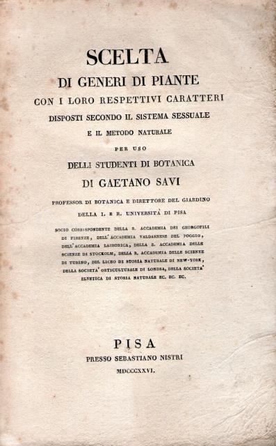 Scelta di generi di piante con i loro rispettivi caratteri …