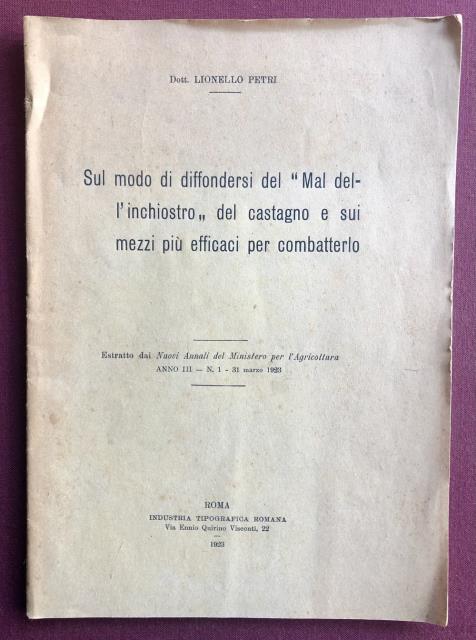 Sul modo di diffondersi del “Mal dell’inchiostro” del castagno e …