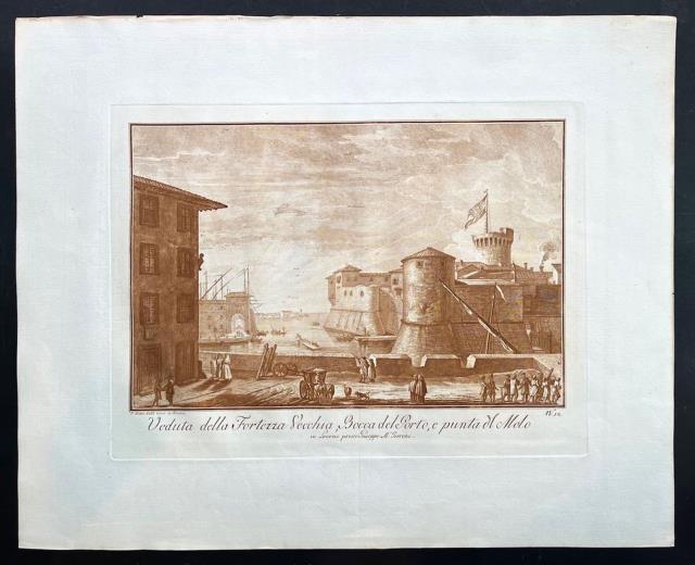 Veduta della Fortezza Vecchia, Bocca del Porto, e punta al …