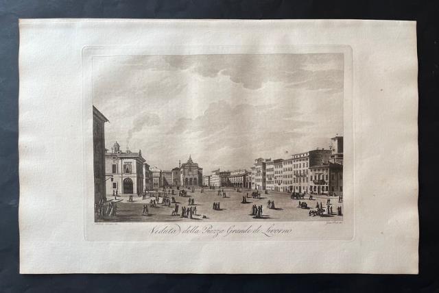 Veduta della Piazza Grande di Livorno.
