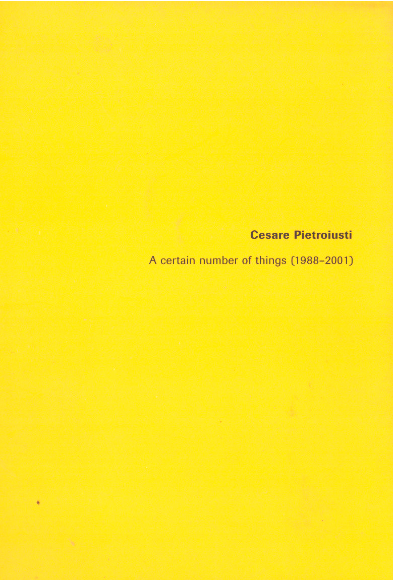 A certain number of things (1988-2001)