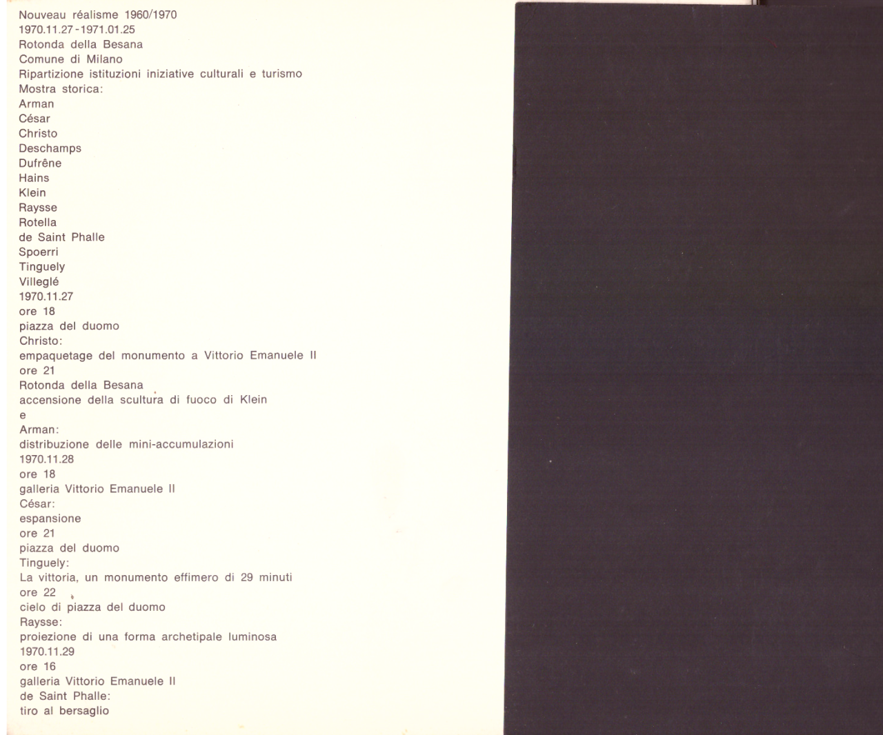 Nouveau Réalisme 1960/1970
