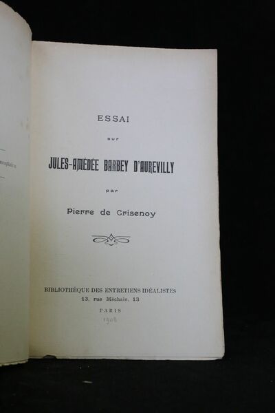 Essai sur Jules-Amédée Barbey d'Aurevilly