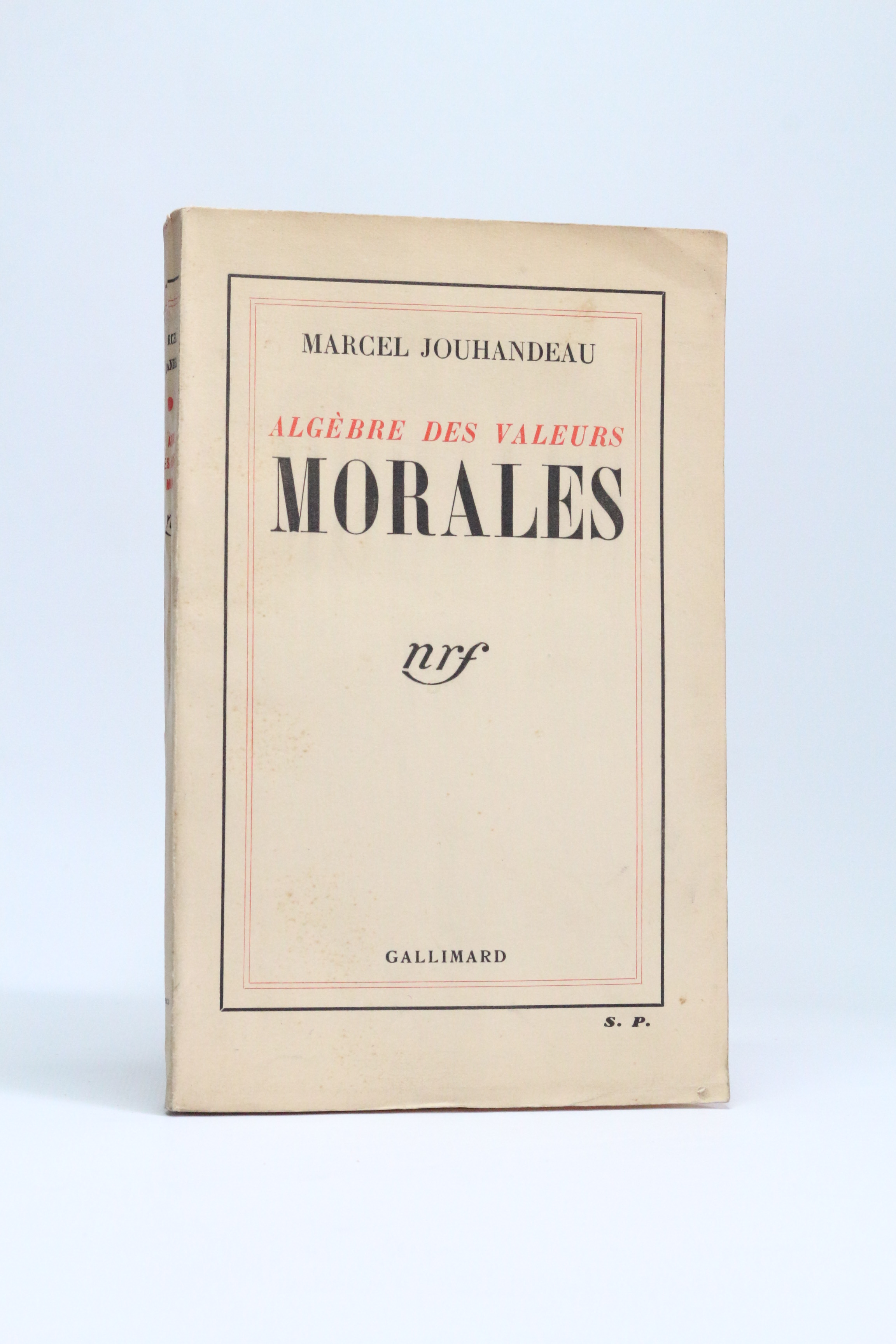 Algèbre des valeurs morales