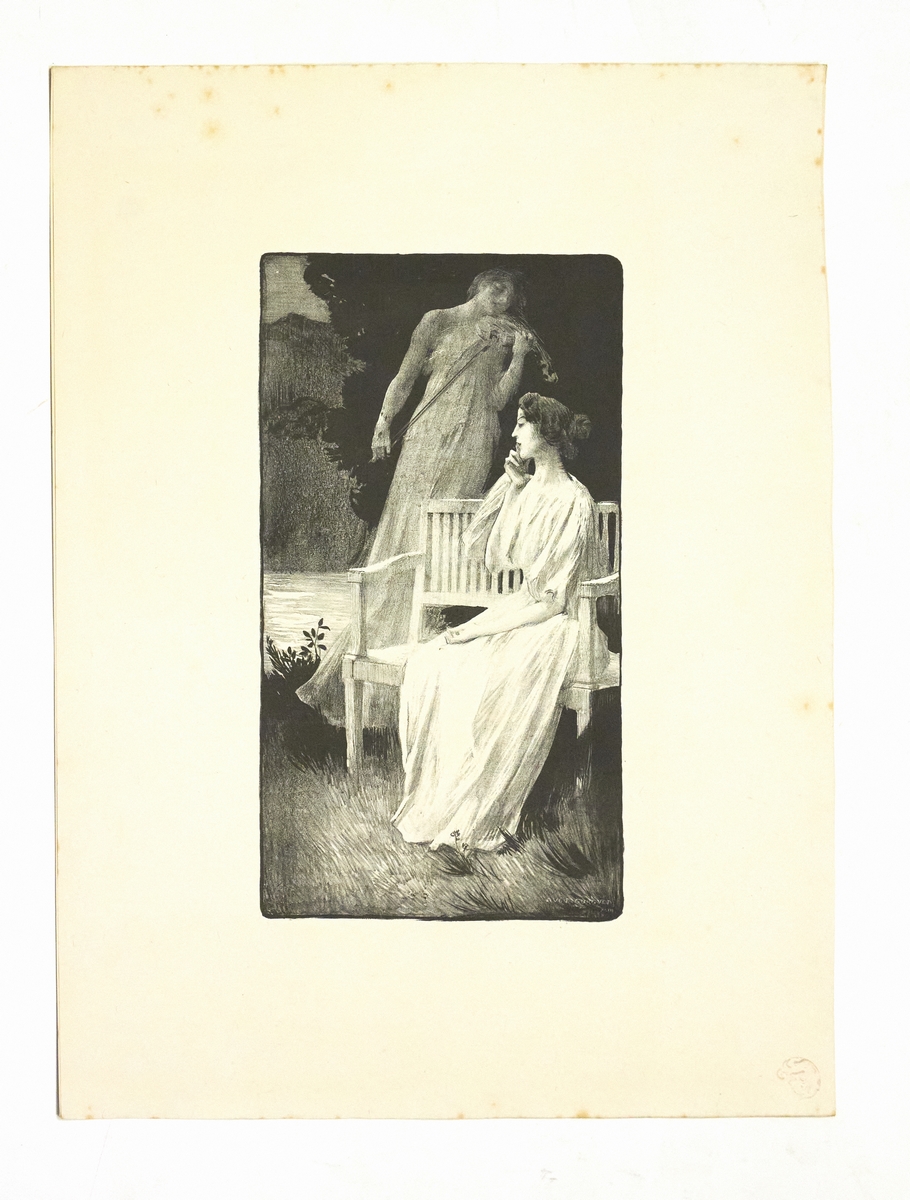 "Andante Nocturne" - Lithographie originale sur Chine - L'Estampe Moderne