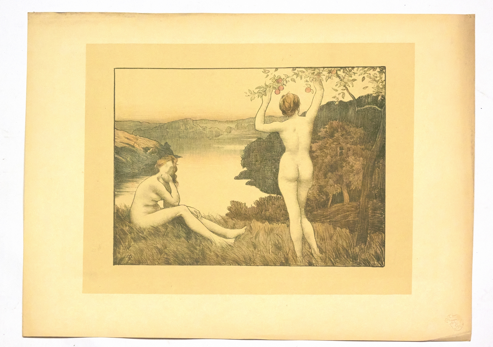 "Automne" - Lithographie originale sur Japon - L'Estampe Moderne