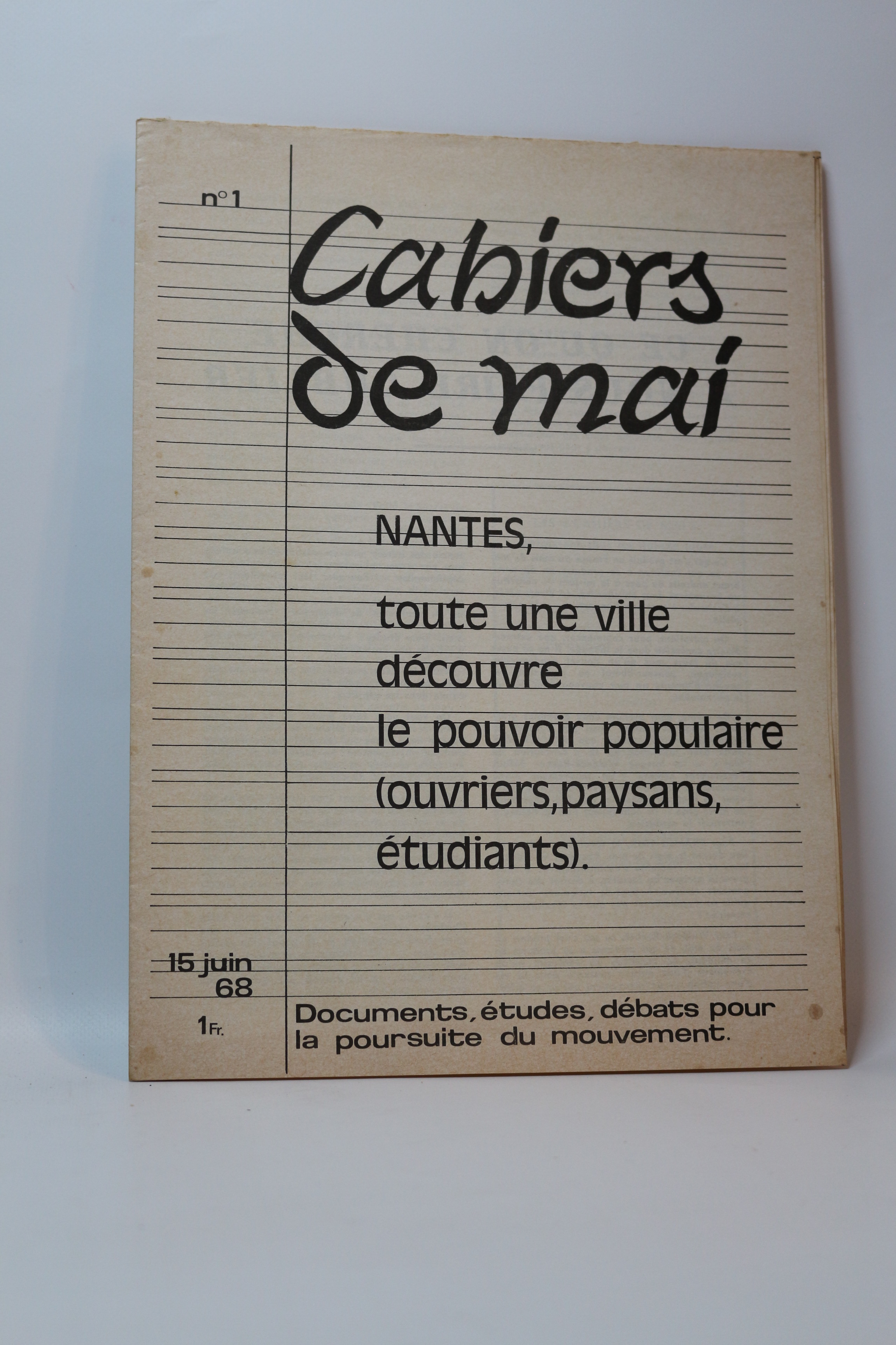 Cahiers de Mai N°1