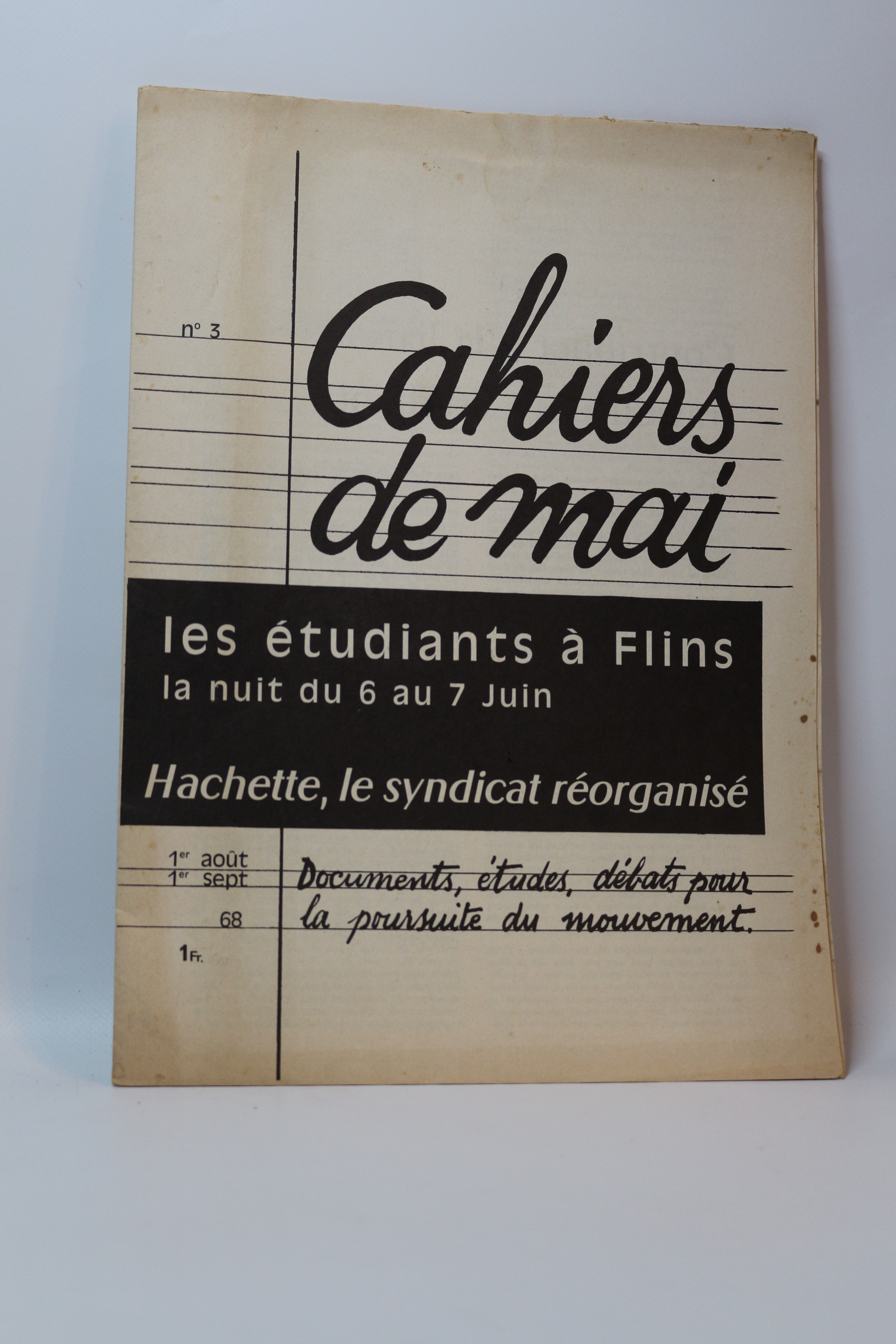 Cahiers de Mai N°3