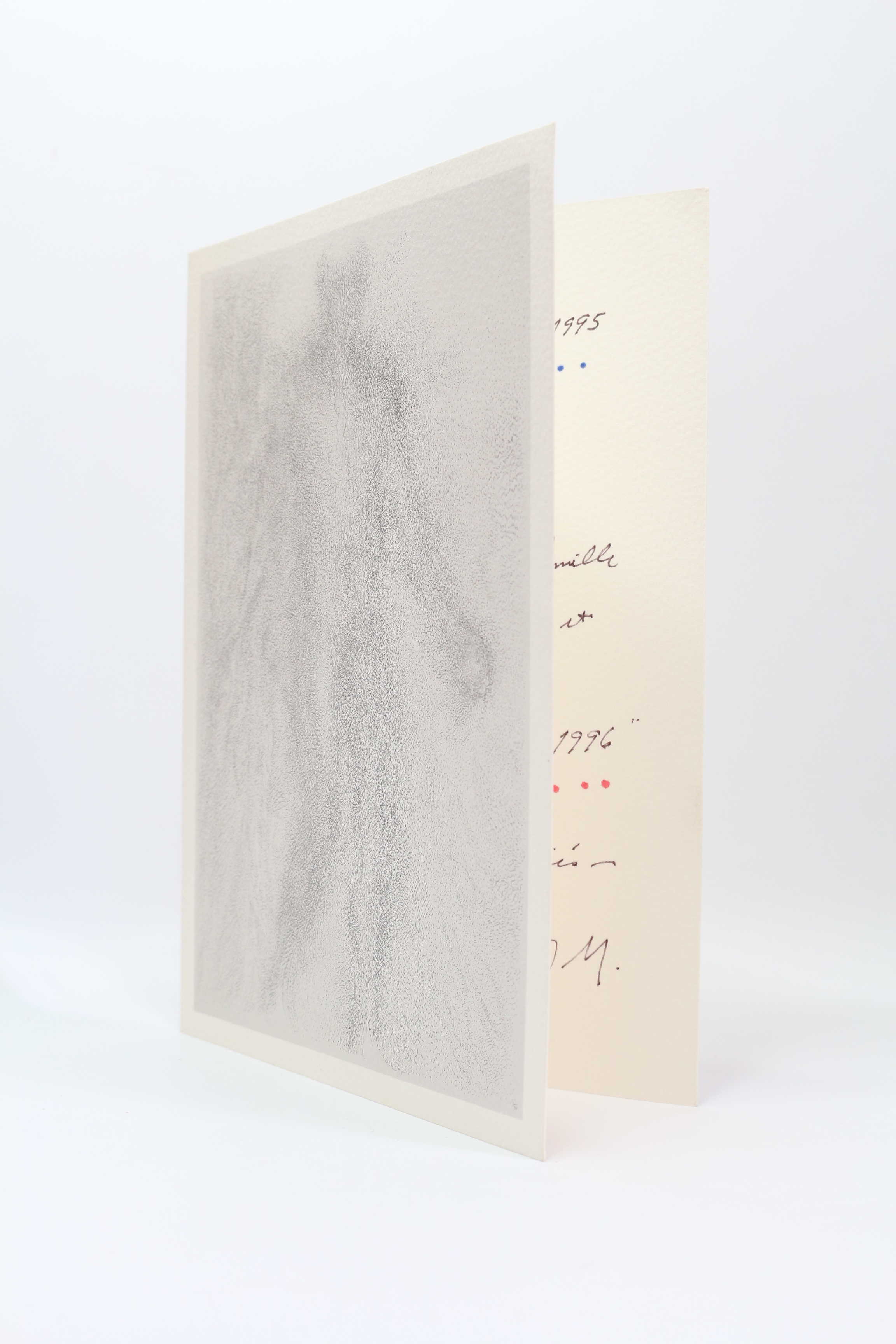 Carte de voeux autographe signée adressée à Georges et Alice …