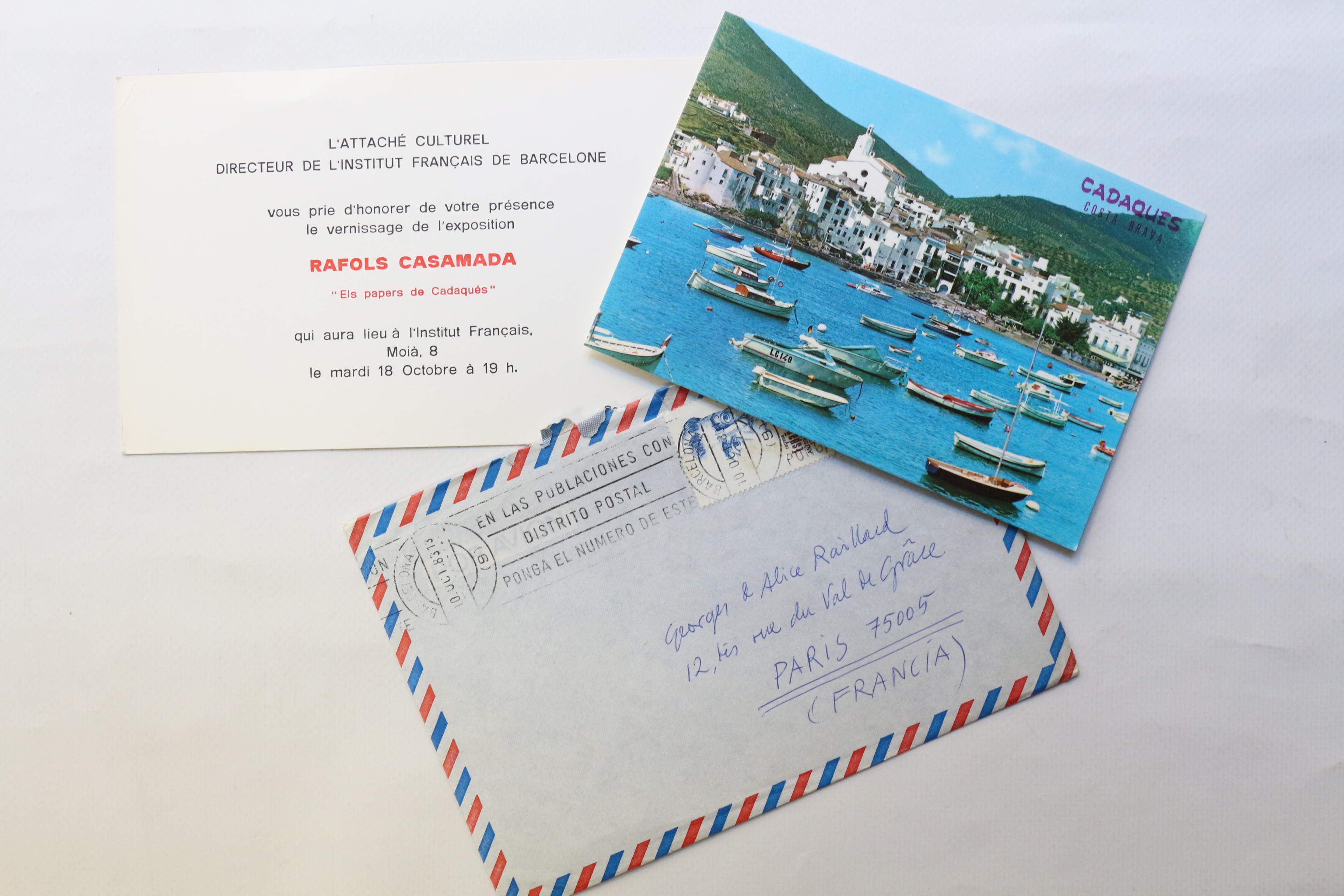 Carte postale adressée depuis Cadaquès à ses amis Georges et …