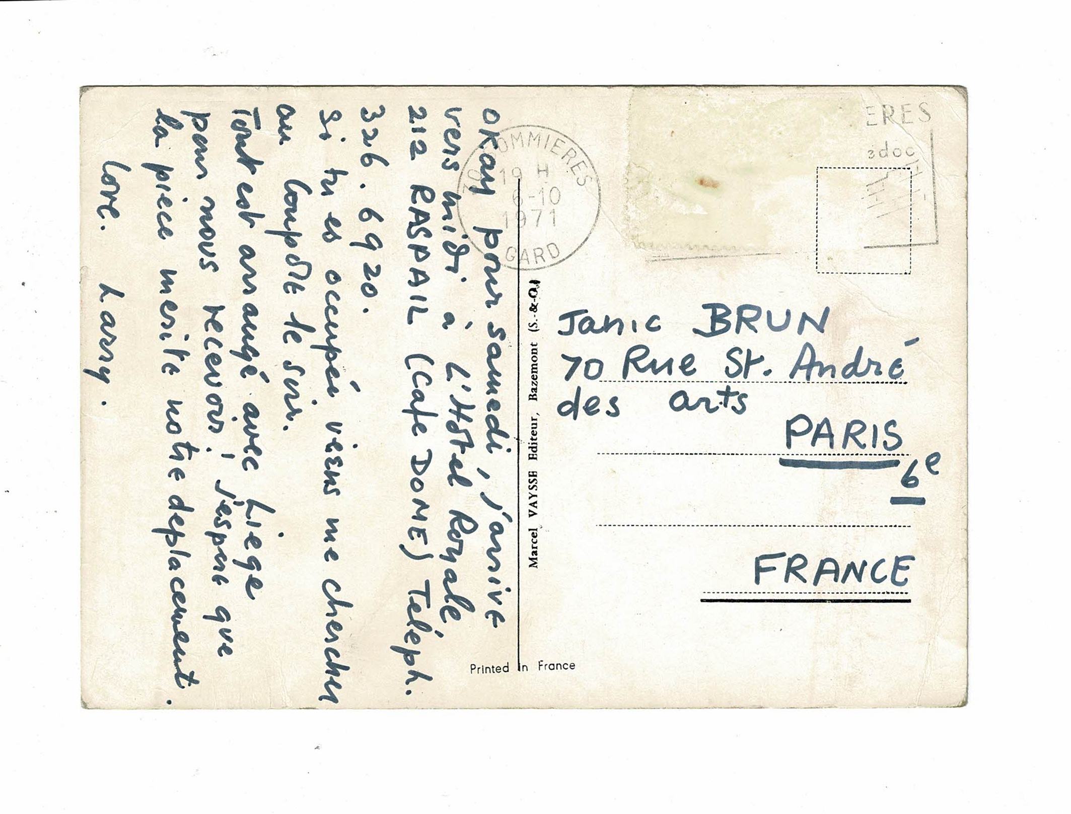 J'espère que la pièce mérite notre déplacement • Carte postale …