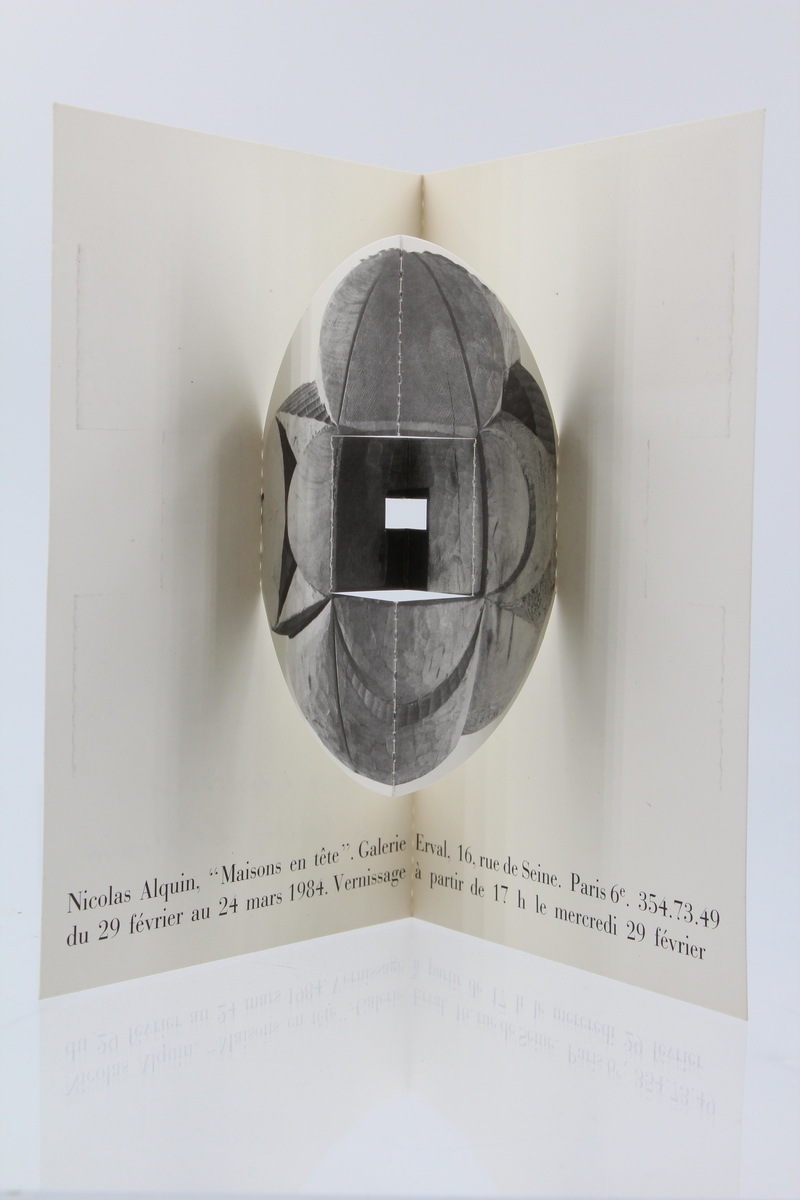 Carton d'invitation au vernissage de l'exposition des oeuvres de Nicolas …