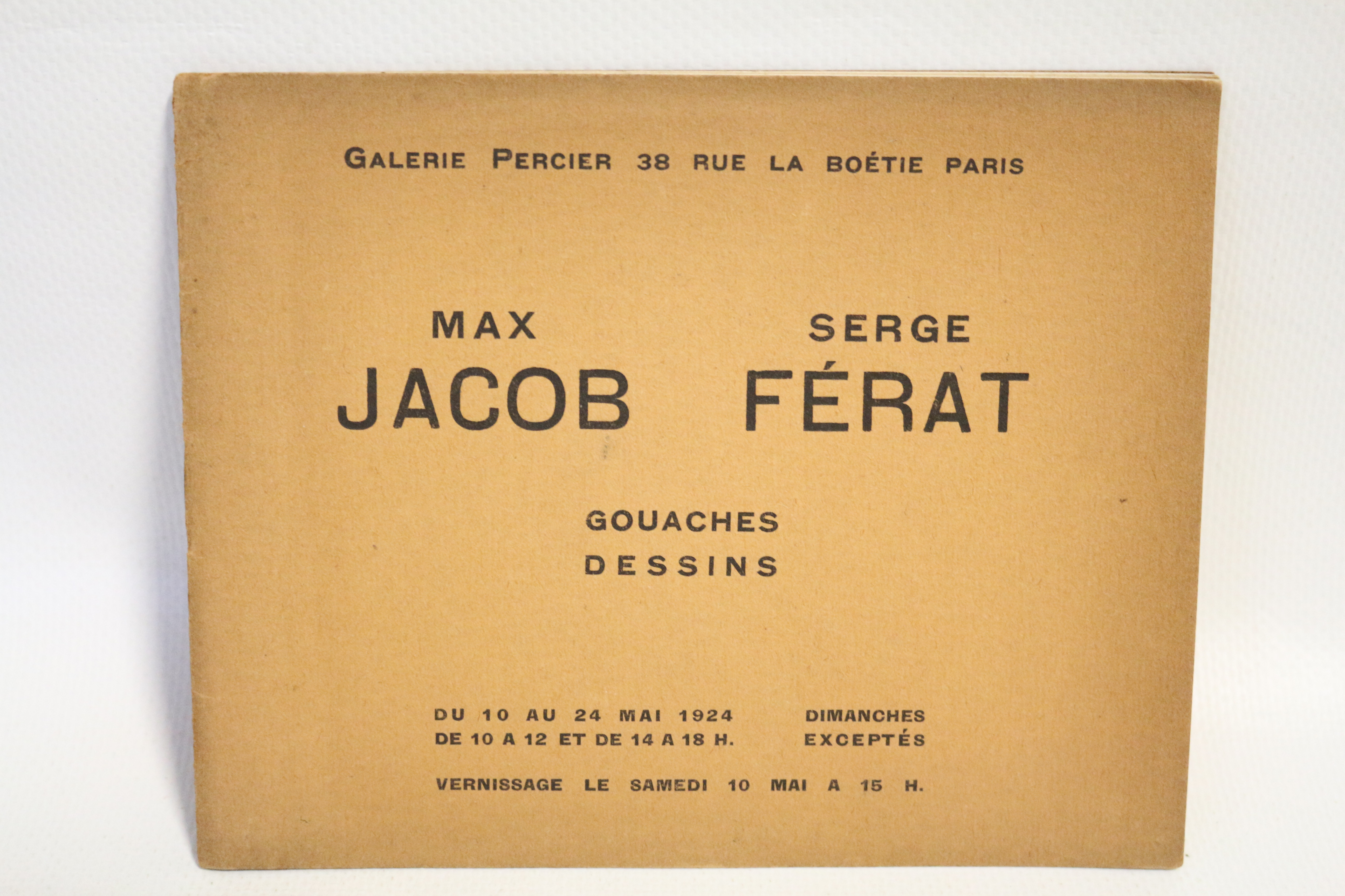 Catalogue d'exposition de gouaches et dessins de Max Jacob et …