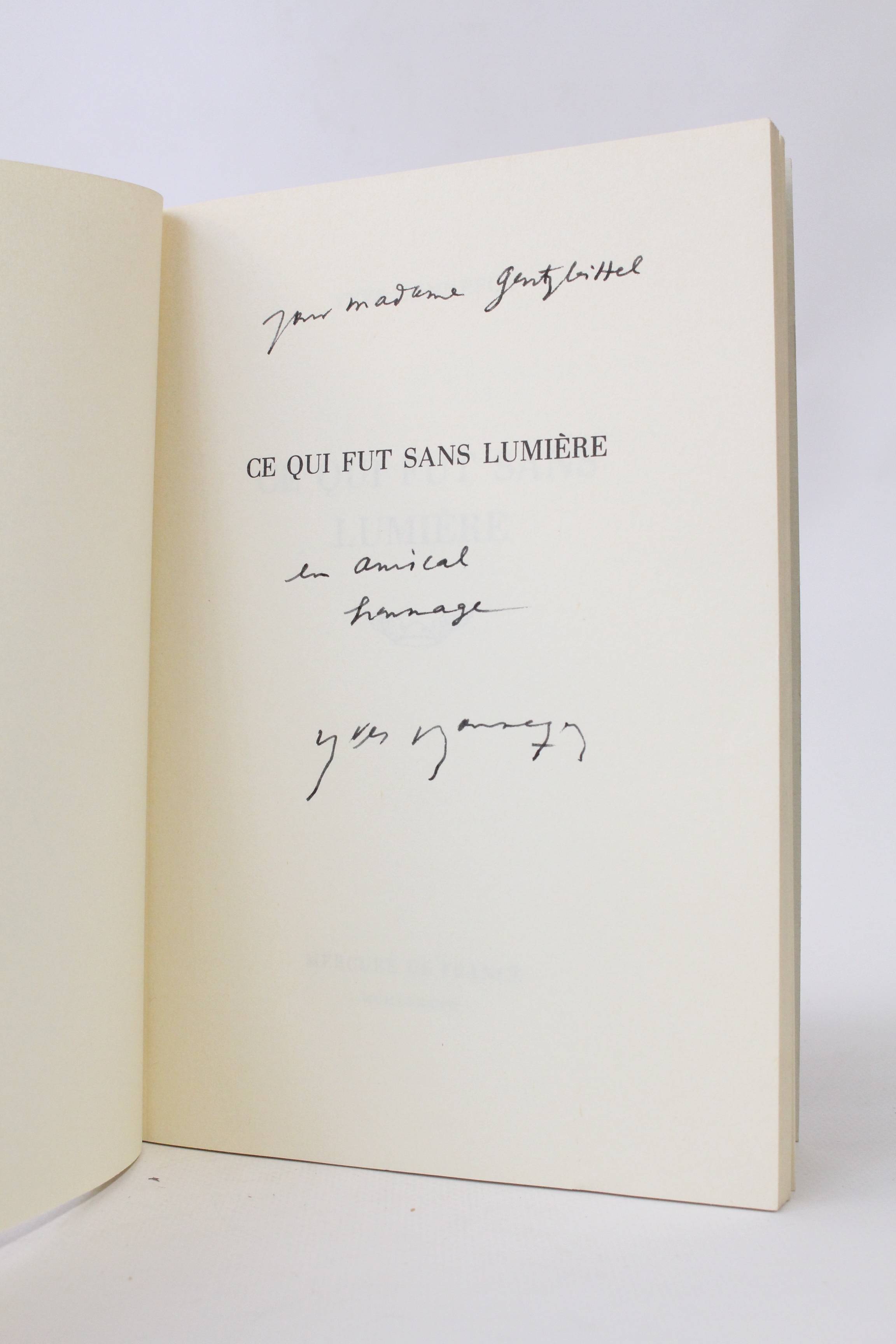 Ce qui fut sans lumière