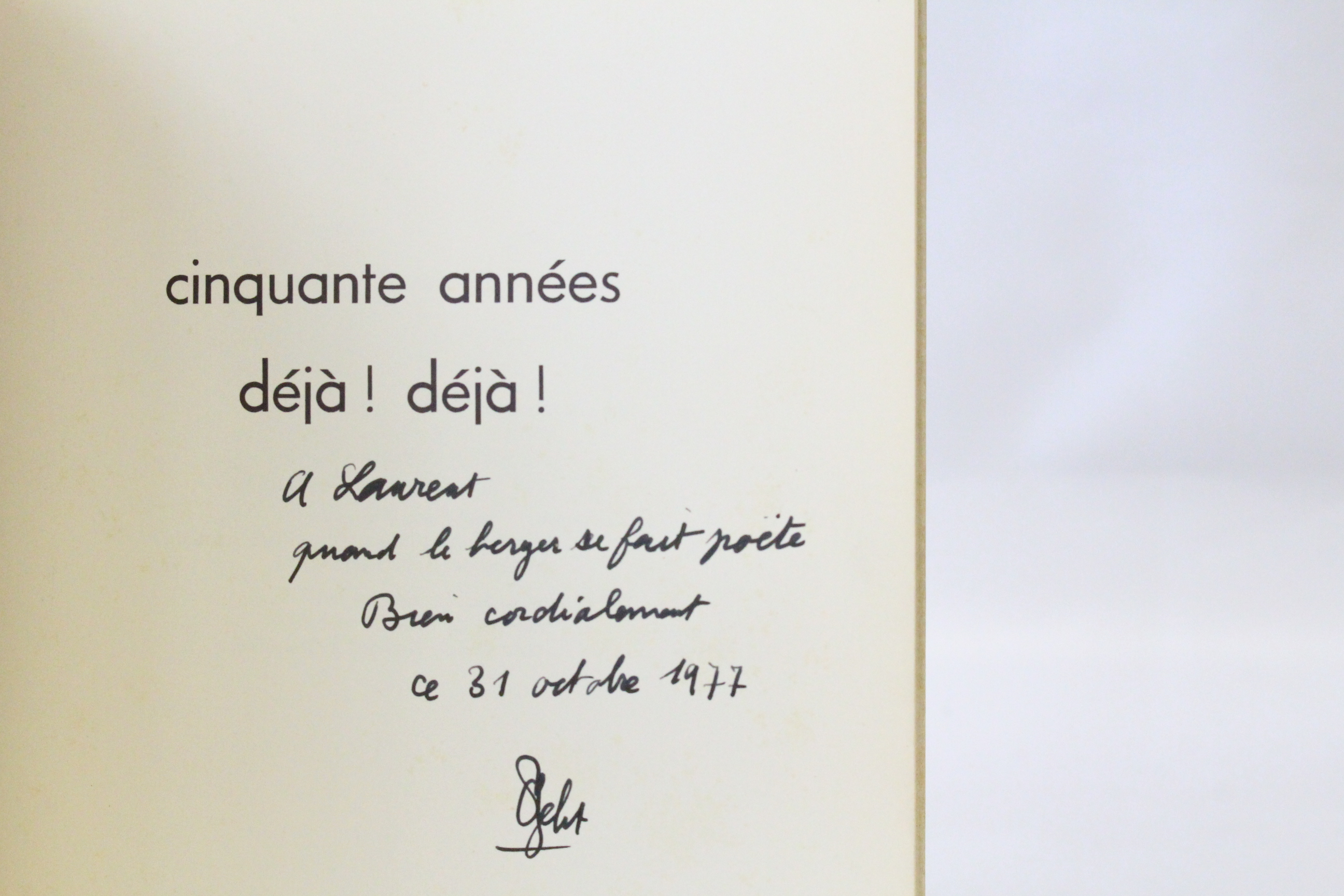 Cinquante années déjà ! déjà !