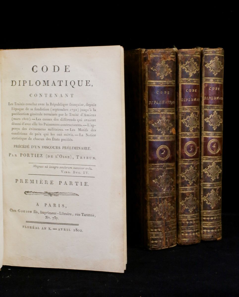 Code diplomatique contenant les Traités conclus avec la République française, …