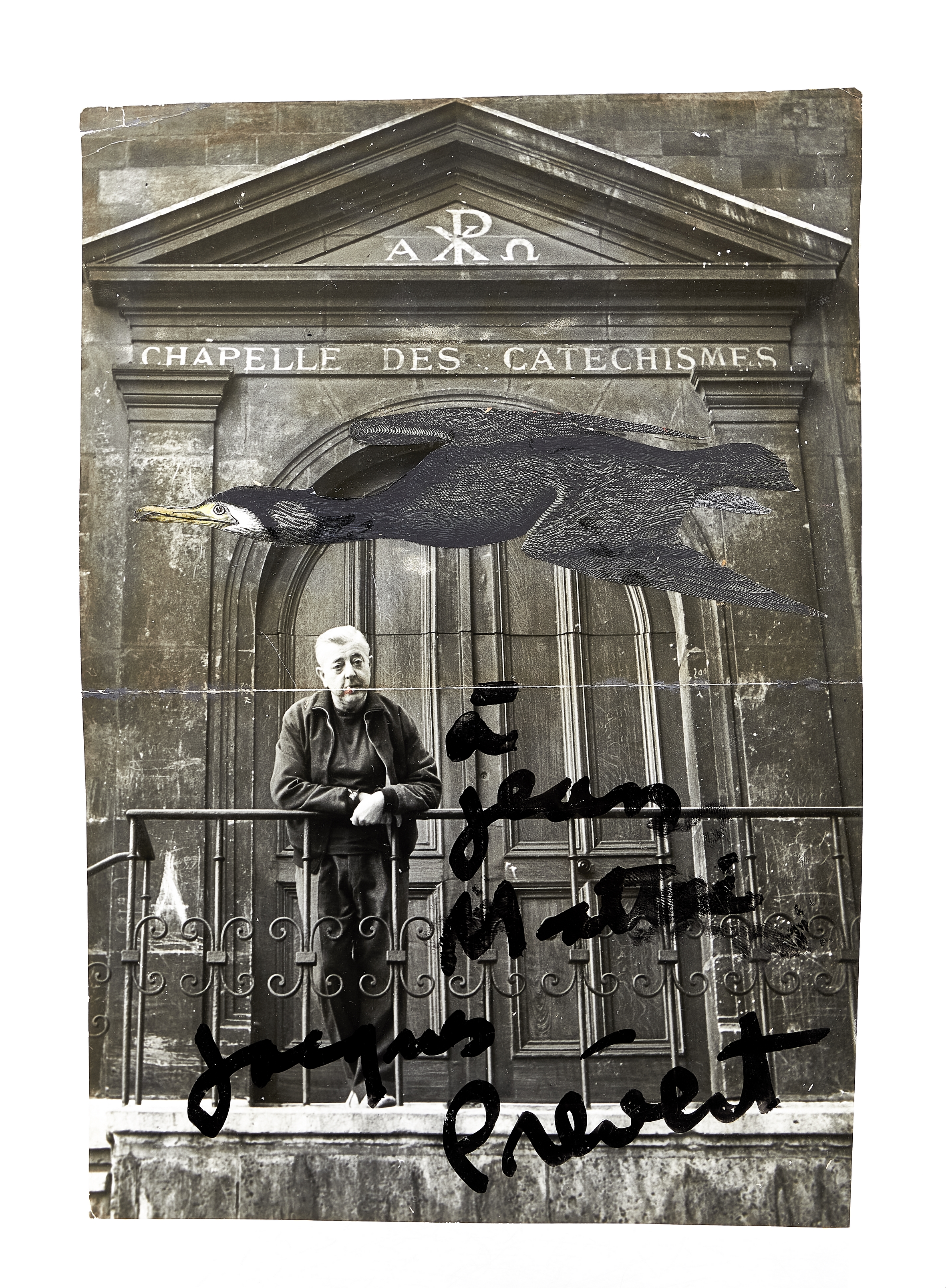 Collage original réalisé sur une photographie originale de Robert Doisneau …