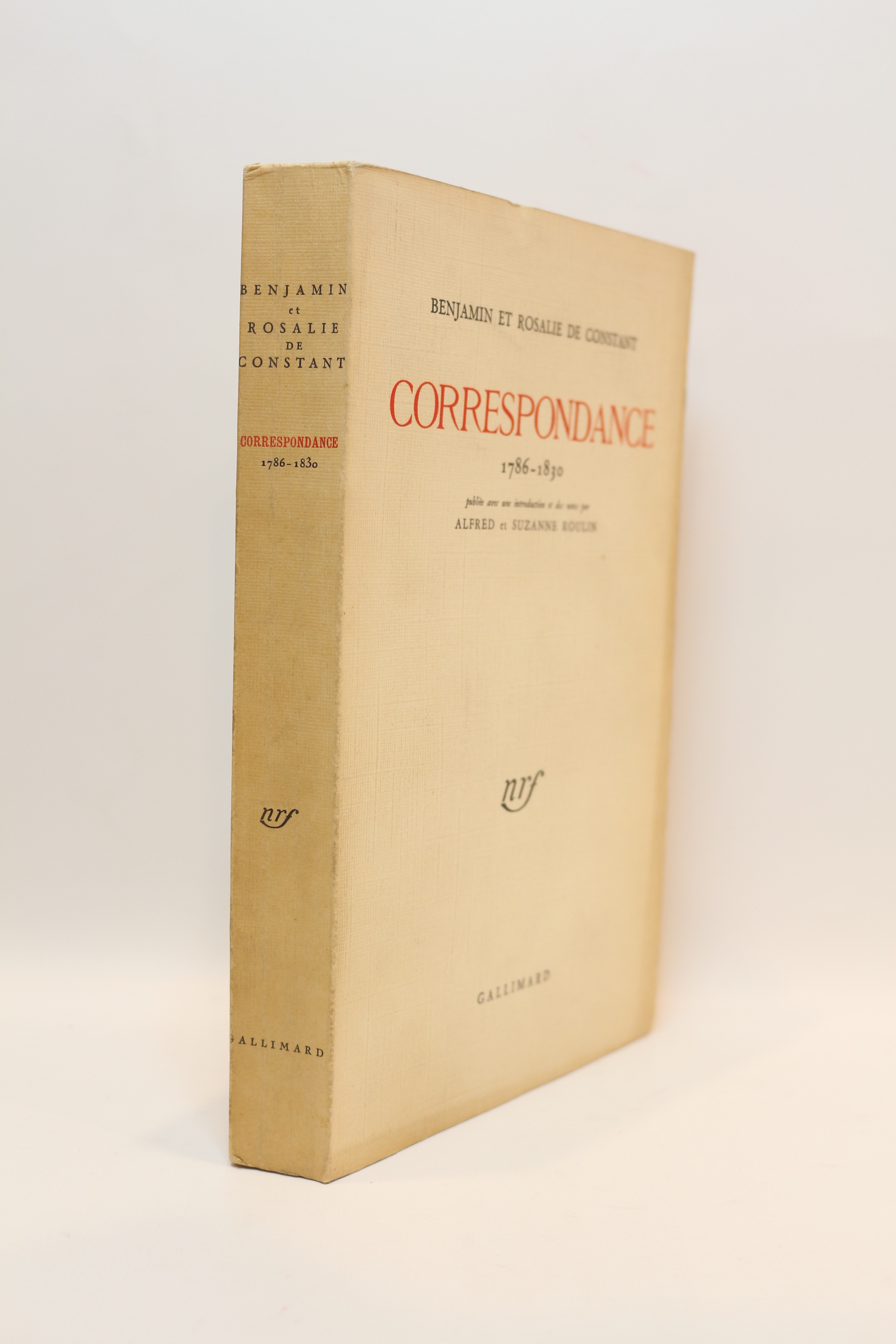 Correspondance de Benjamin et Rosalie de Constant 1786-1830