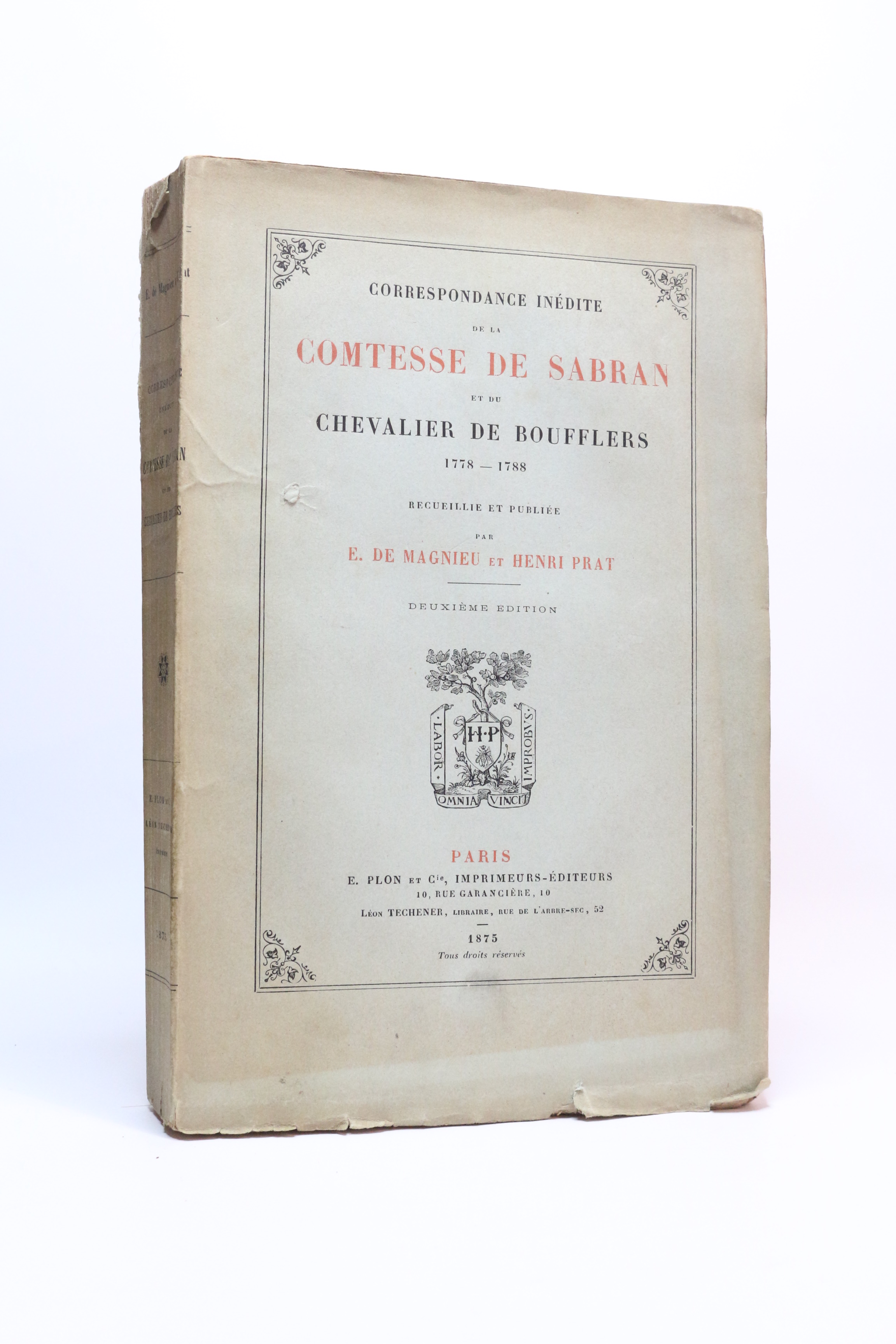 Correspondance inédite de la comtesse de Sabran et du chevalier …