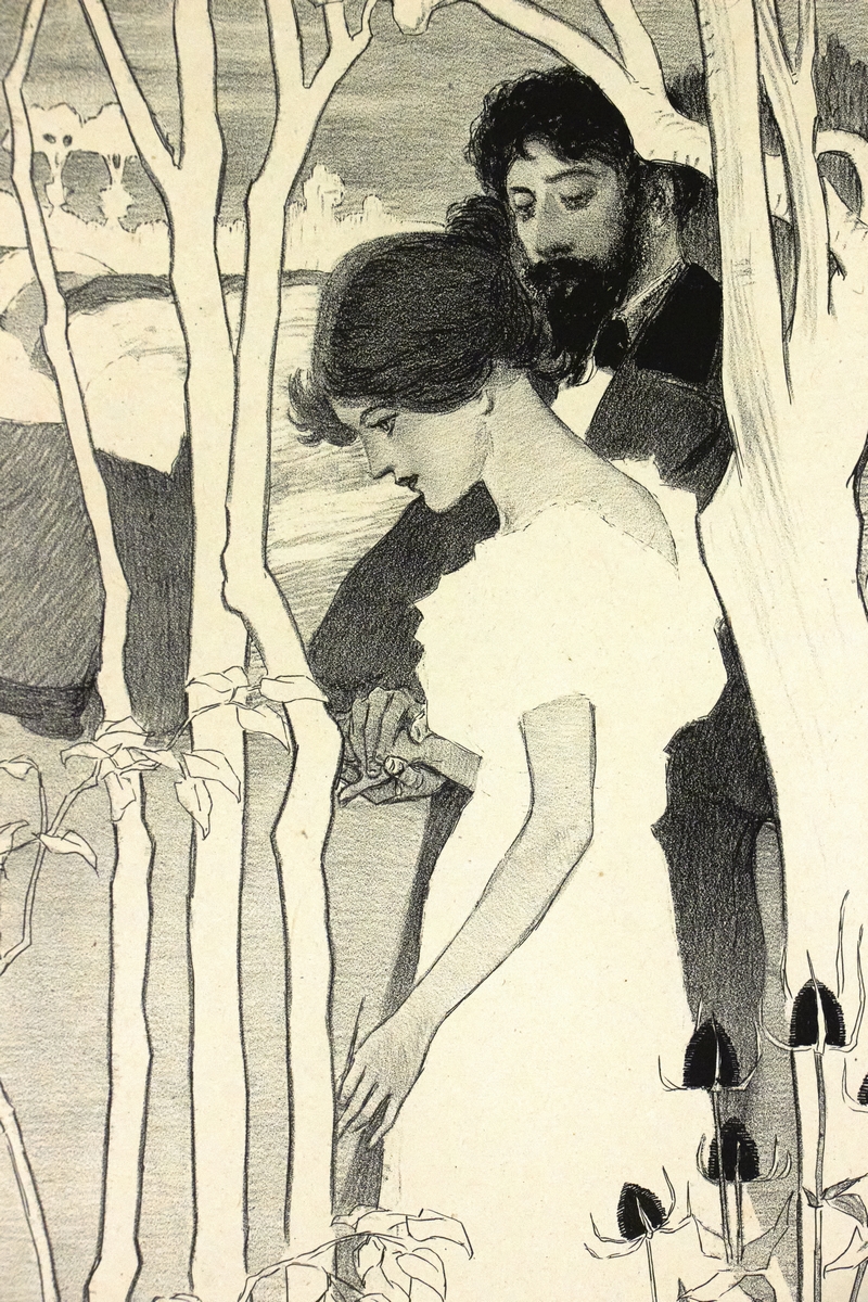 "Crépuscule" - Lithographie originale sur Chine - L'Estampe Moderne