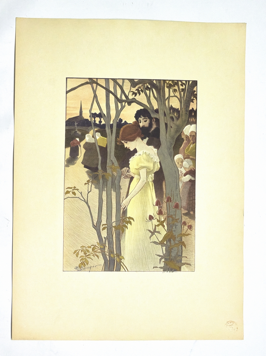 "Crépuscule" - Lithographie originale sur Japon - L'Estampe Moderne