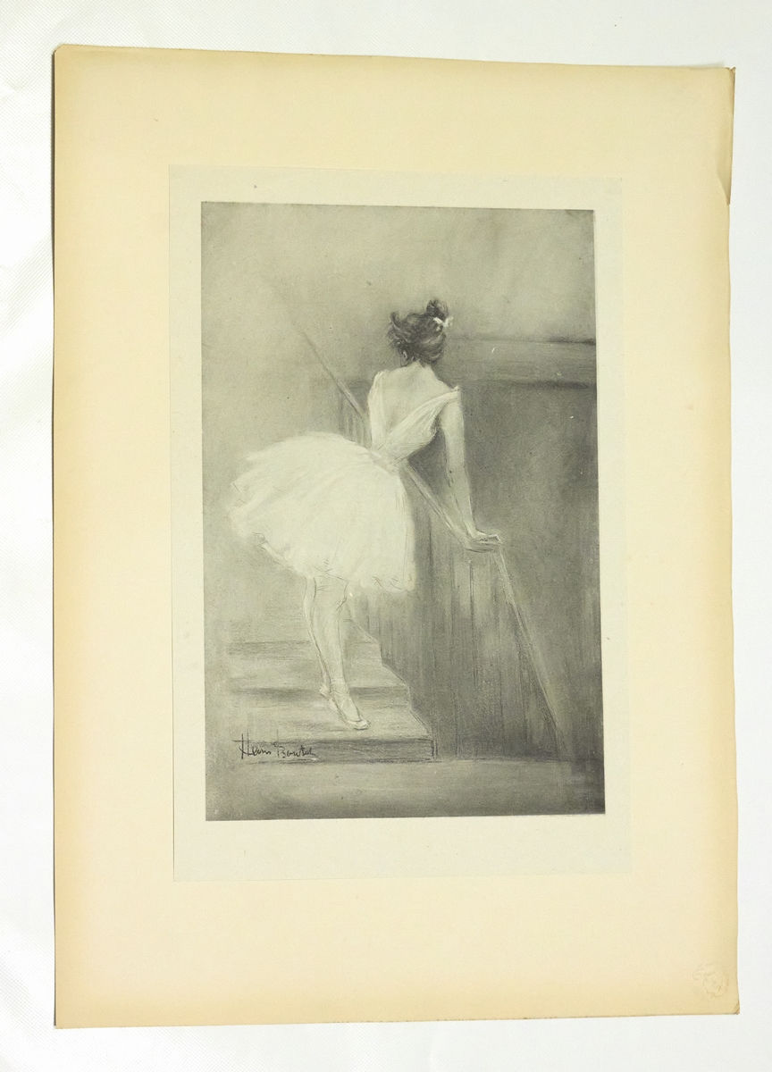 "Dans les coulisses" - Lithographie originale sur Chine - L'Estampe …