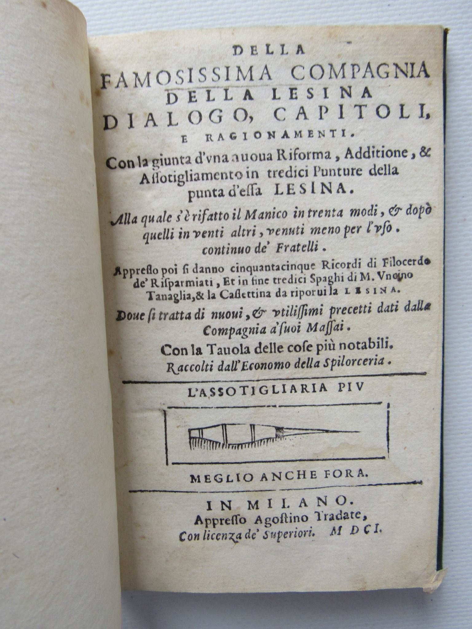 della famosissima compagnia della lesina. Dialogo, capitoli e ragionamenti