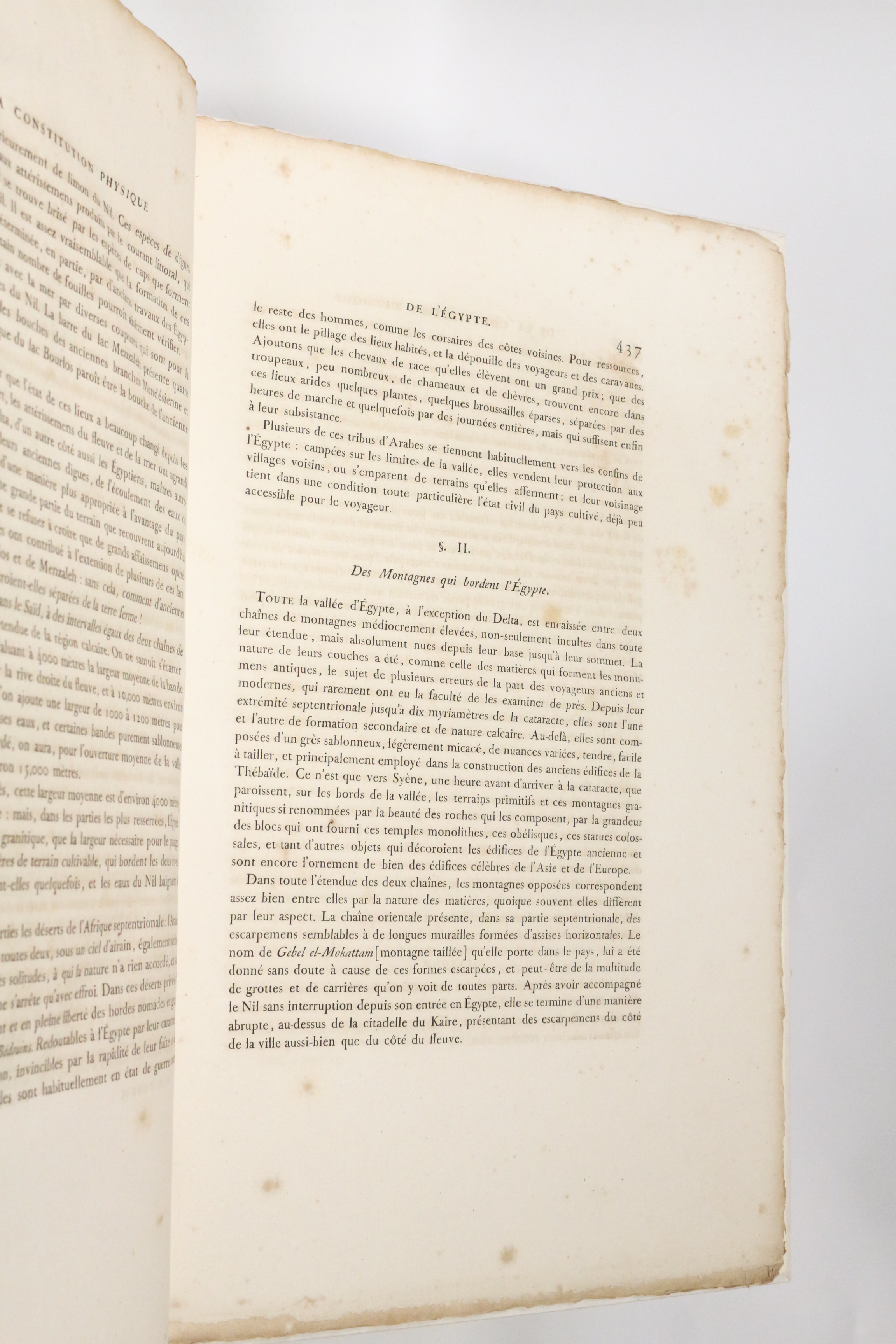 Description de l'Egypte. De la constitution physique de l'Egypte, et …