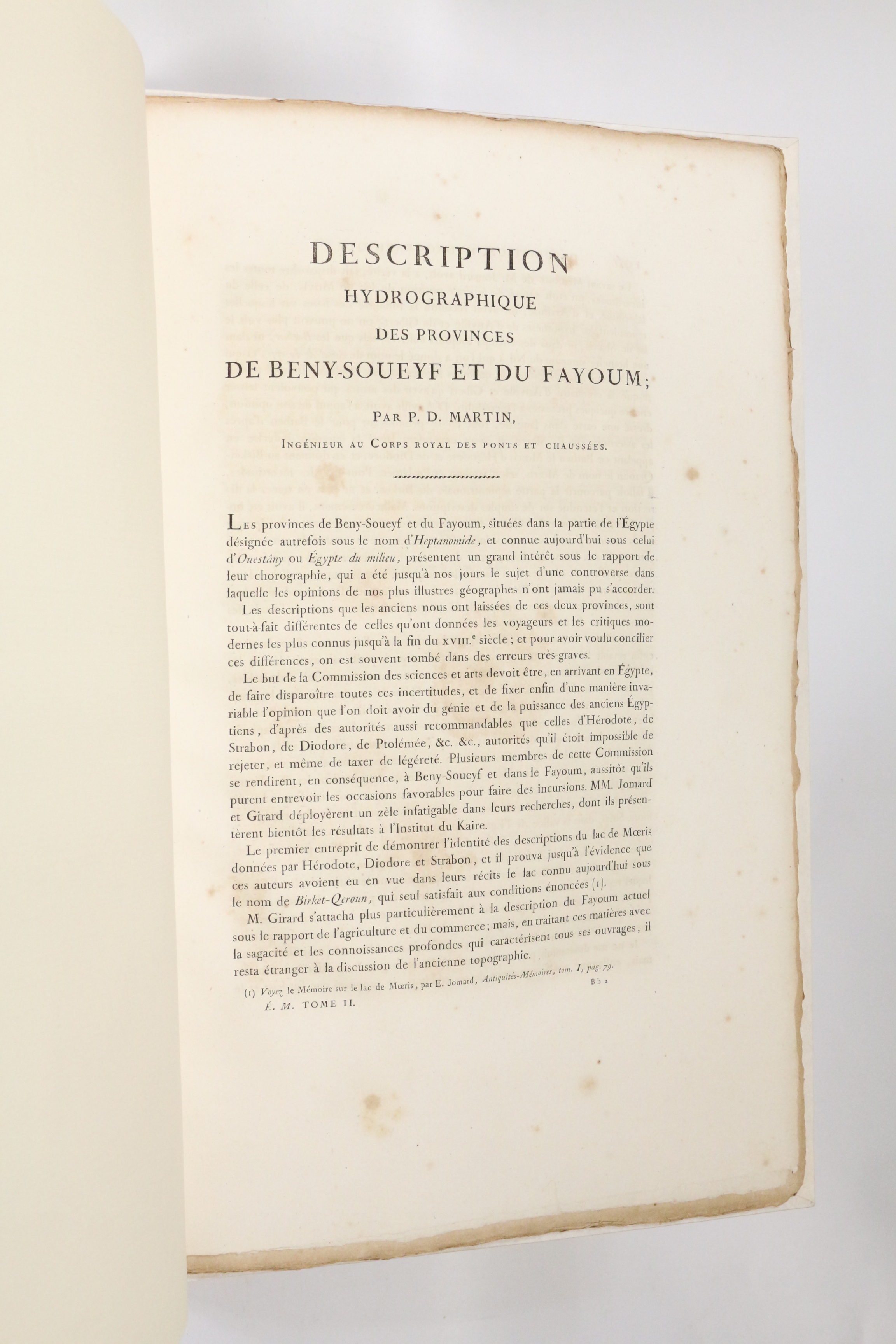 Description de l'Egypte. Description hydrographique des provinces de Beny-Soueyf et …