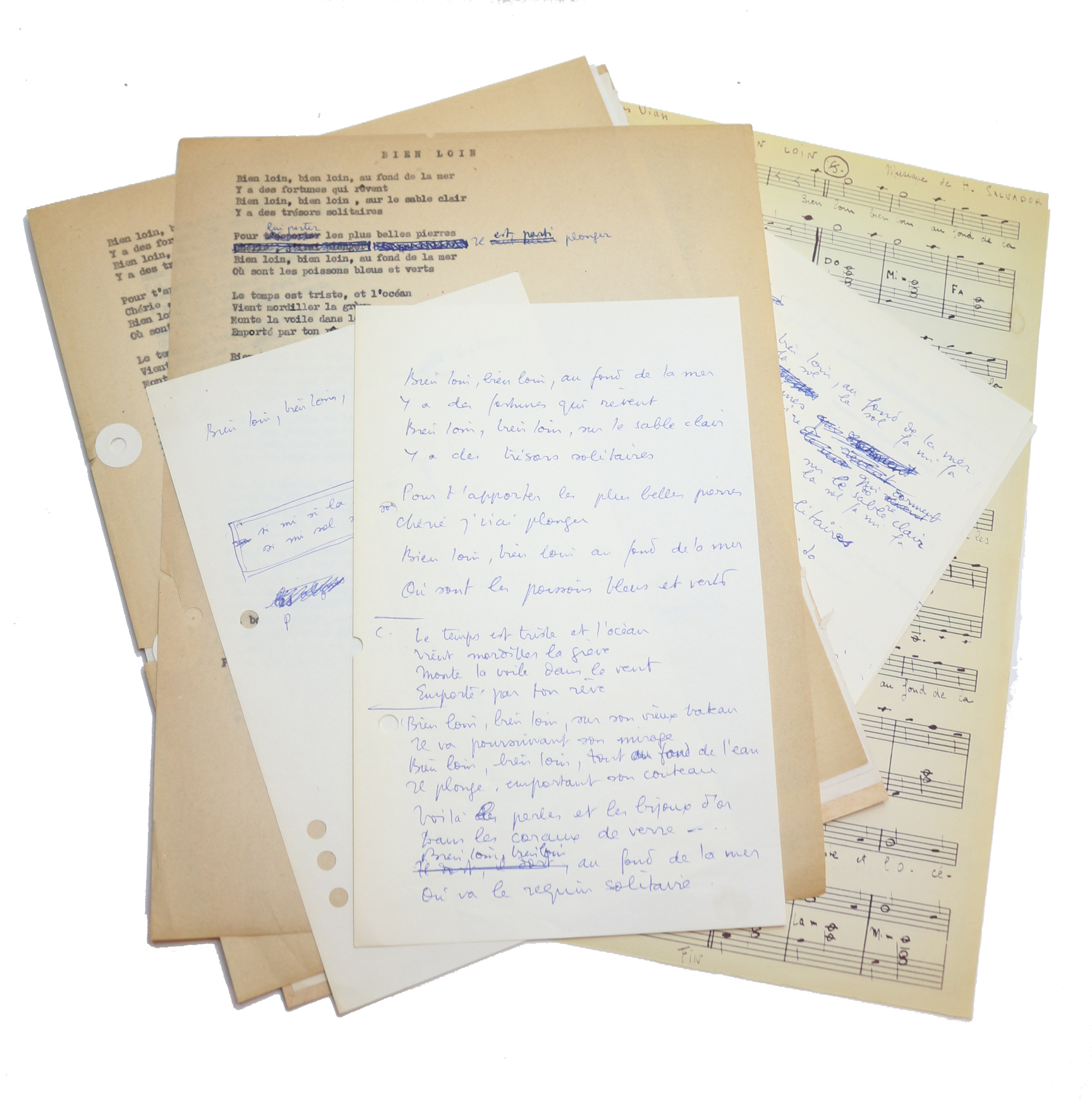 Deux manuscrits autographes, avec variantes, de la chanson de Boris …