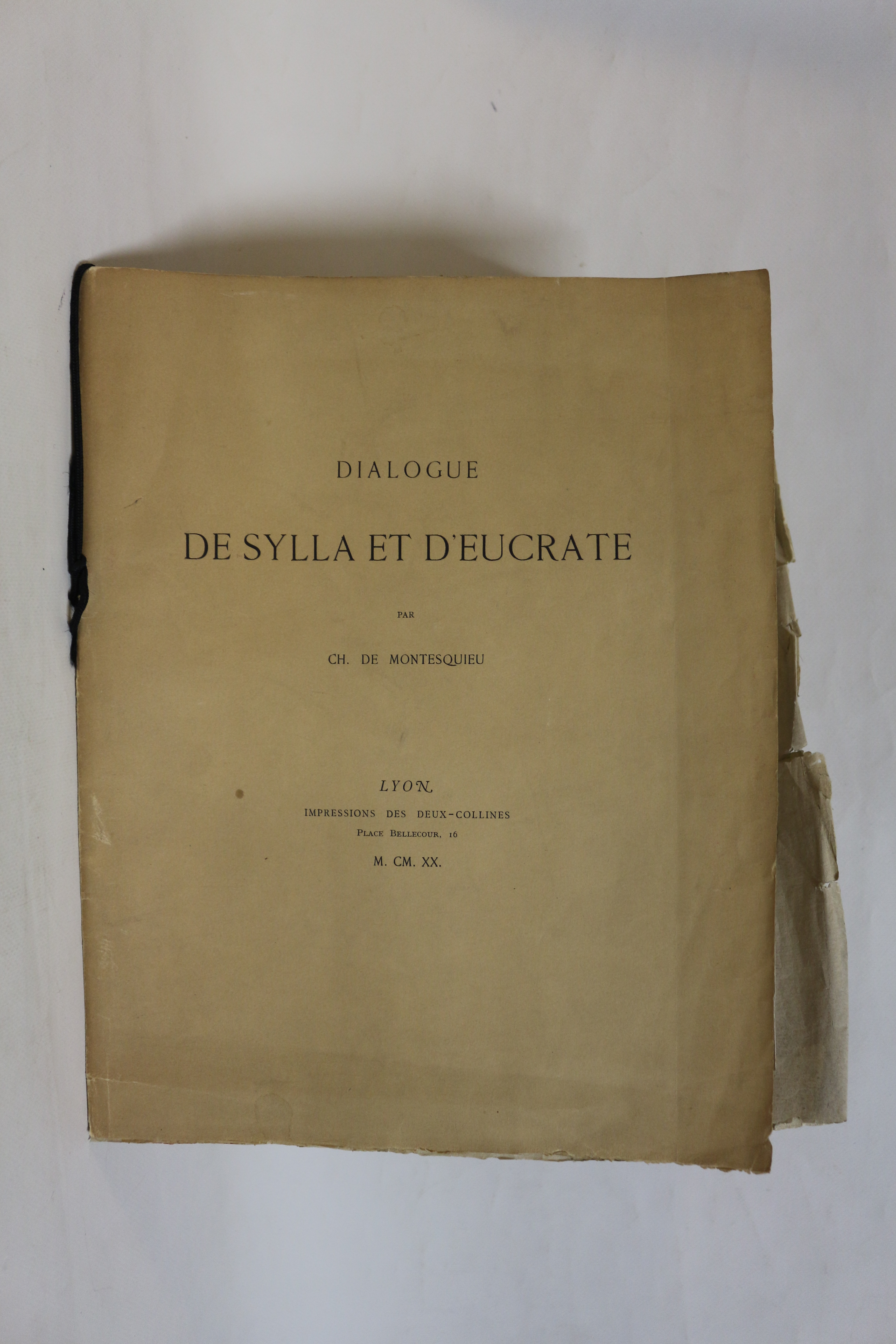 Dialogue de Sylla et d'Eucrate