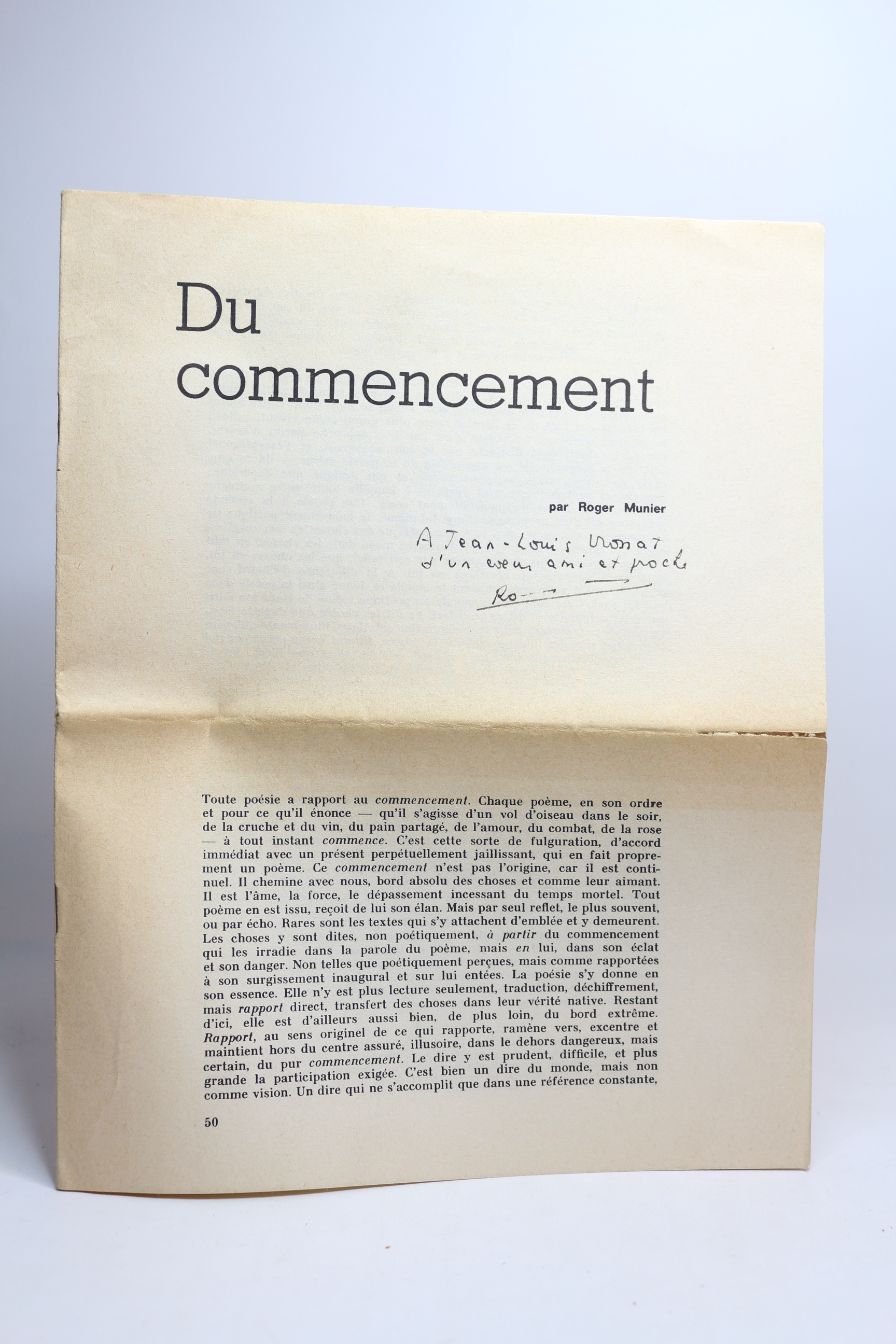 Du commencement