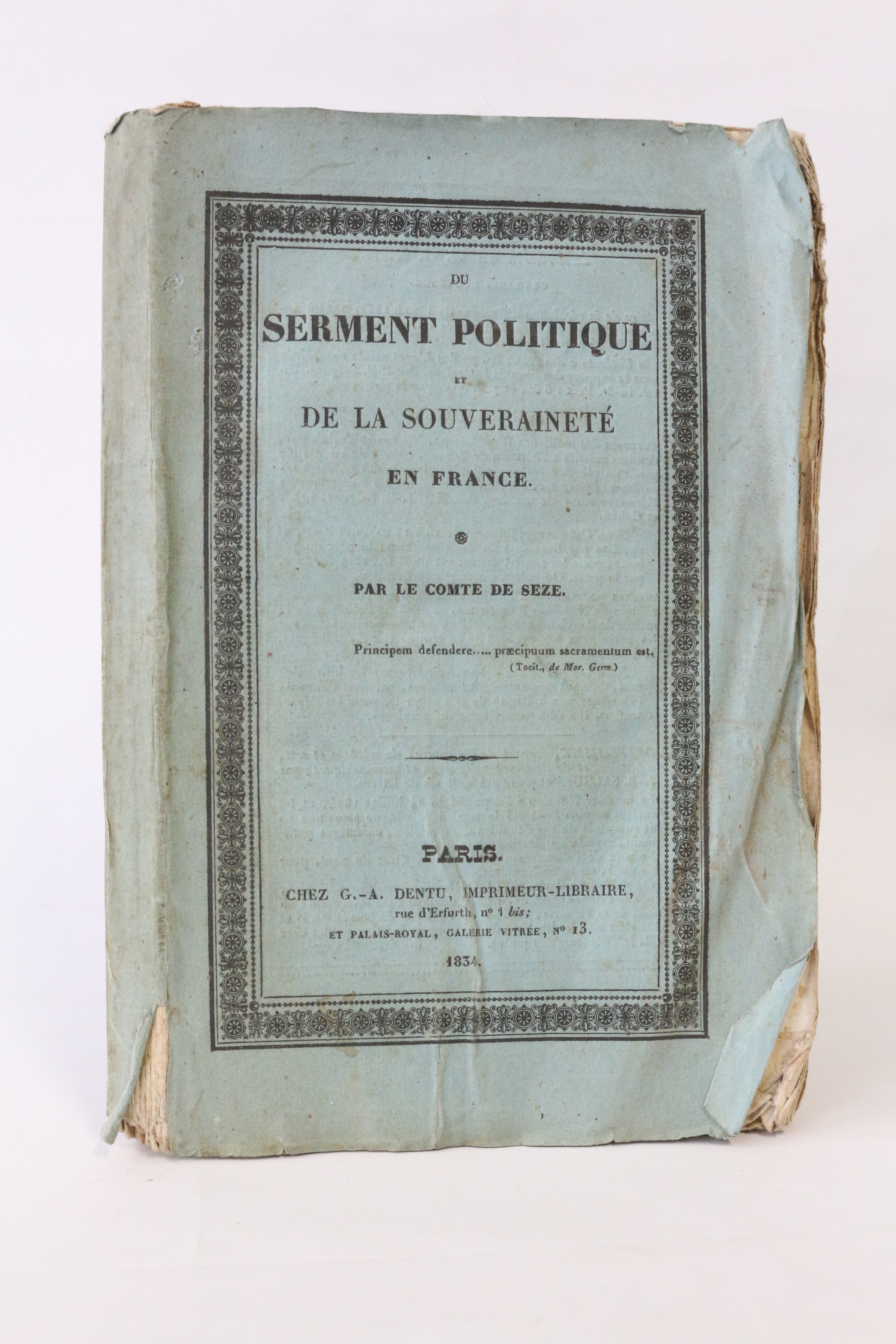 Du serment politique et de la souveraineté de la France