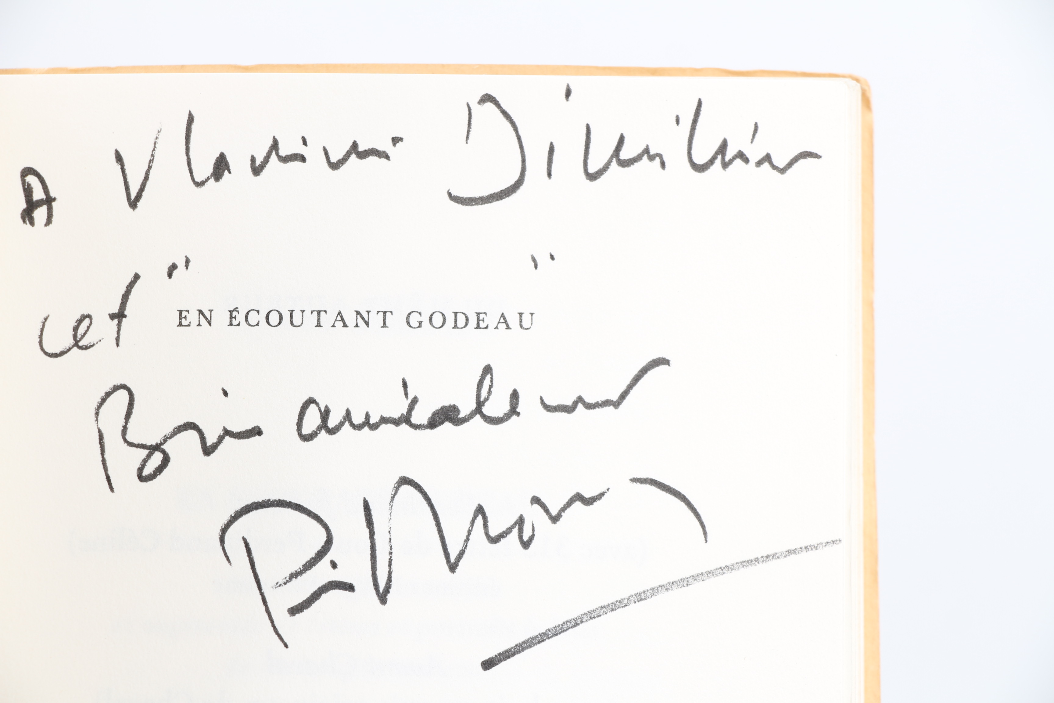 En écoutant Godeau